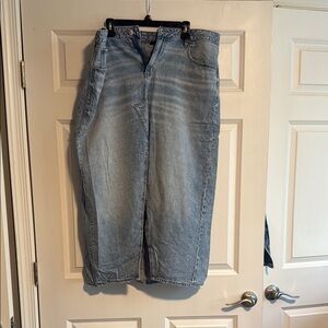 American Eagle Outfitters Light Blue Denim Maxi Skirt
